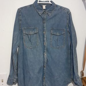 Denim button up
